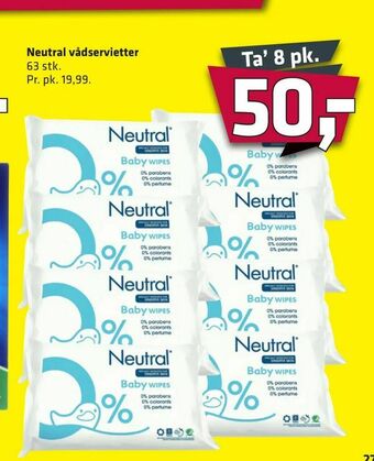Fleggaard Neutral vådservietter tilbud