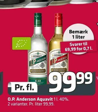 Fleggaard O.P. Anderson Aquavit tilbud