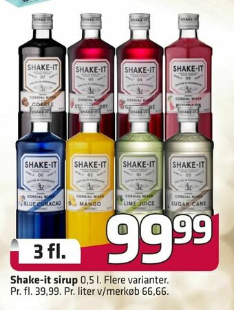 Fleggaard Shake-it sirup tilbud