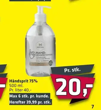 Håndsprit 75%