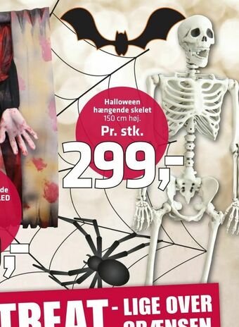 Fleggaard Halloween hængende skelet tilbud