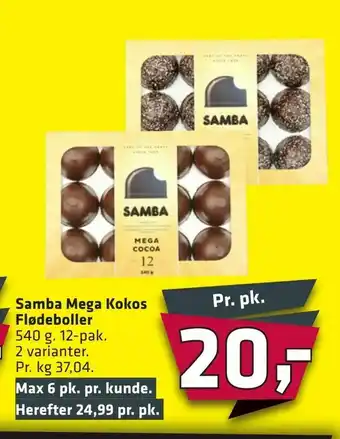 Fleggaard Samba Mega Kokos Flødeboller tilbud