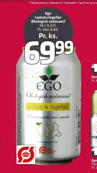 Fleggaard Ego Lemon/Ingefær Økologisk sodavand tilbud