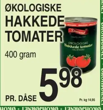 ABC Lavpris ØKOLOGISKE HAKKEDE TOMATER tilbud