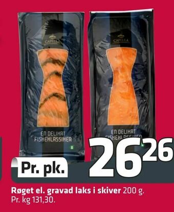Fleggaard Røget el. gravad laks i skiver tilbud