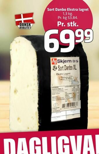Fleggaard Sort Danbo Ekstra lagret tilbud