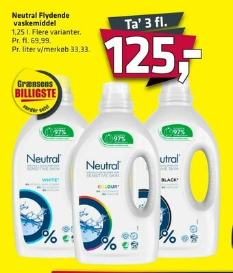 Fleggaard Neutral Flydende vaskemiddel tilbud