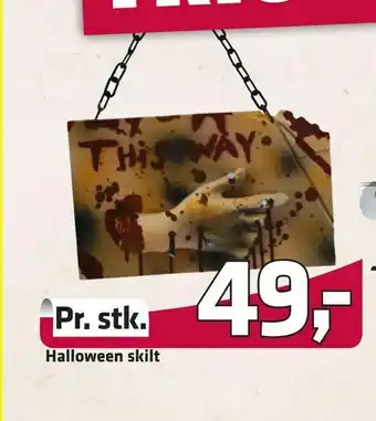 Fleggaard Halloween skilt tilbud