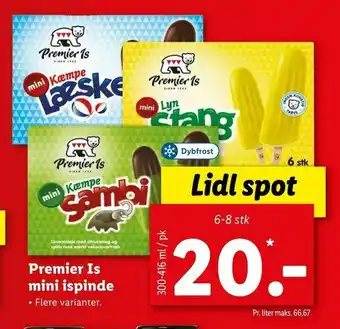 Let-Køb Premier Is mini ispinde tilbud