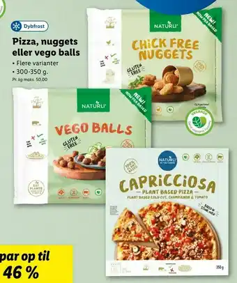 Let-Køb Pizza, nuggets eller vego balls tilbud