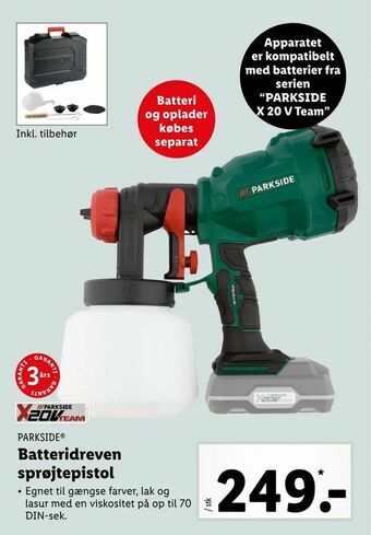 Batteridreven sprøjtepistol