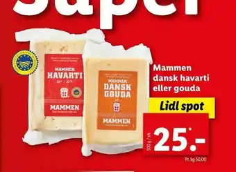 Let-Køb Mammen dansk havarti eller gouda tilbud
