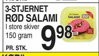 ABC Lavpris 3-stjernet rød salami tilbud