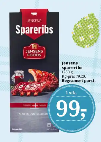 Dagli'Brugsen Jensens spareribs tilbud