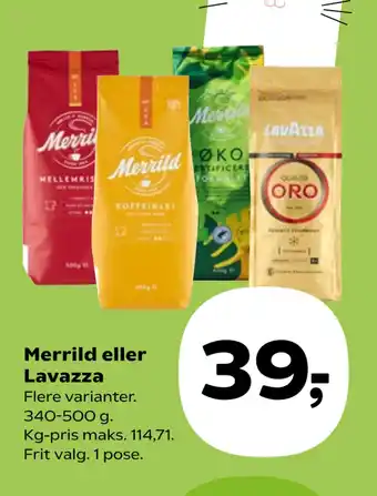 Kvickly Merrild eller Lavazza tilbud