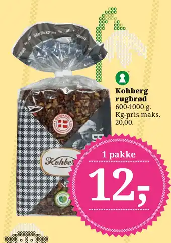 Dagli'Brugsen Kohberg rugbrød tilbud