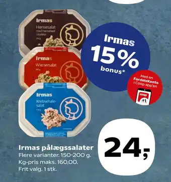 Kvickly Irmas pålægssalater tilbud