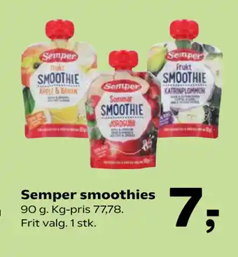 Kvickly Semper smoothies tilbud