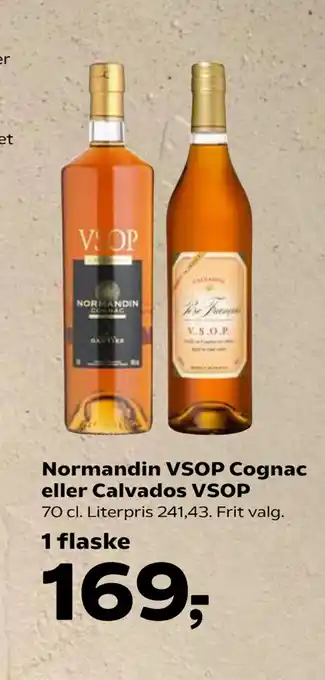 Kvickly Normandin VSOP Cognac eller Calvados VSOP tilbud