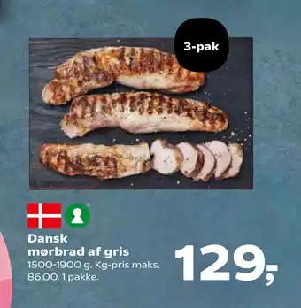 Kvickly Dansk mørbrad af gris tilbud