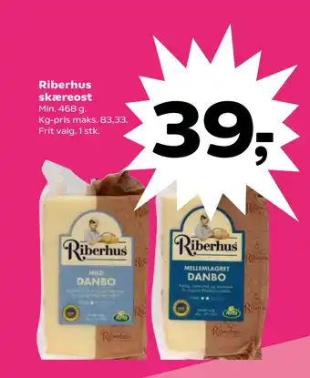 Kvickly Riberhus skæreost tilbud