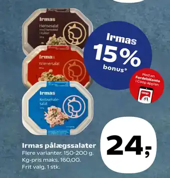 SuperBrugsen Irmas pålægssalater tilbud