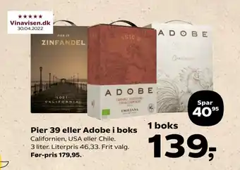 SuperBrugsen Pier 39 eller Adobe i boks tilbud