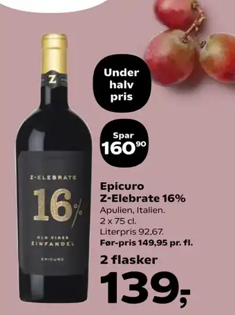 Kvickly Epicuro Z-Elebrate 16% tilbud