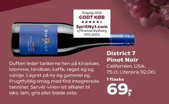 Kvickly District 7 Pinot Noir tilbud