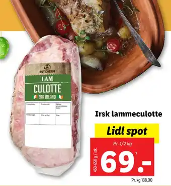 Lidl Irsk lammeculotte tilbud