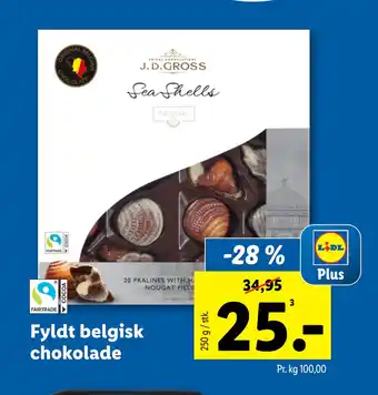 Lidl Fyldt belgisk chokolade tilbud