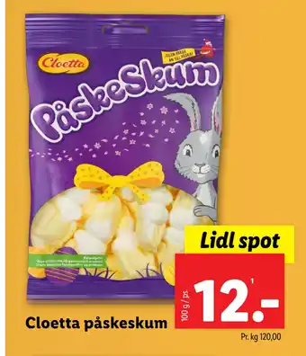 Lidl Cloetta påskeskum tilbud