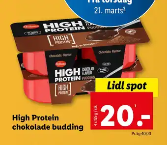 Lidl High Protein chokolade budding tilbud
