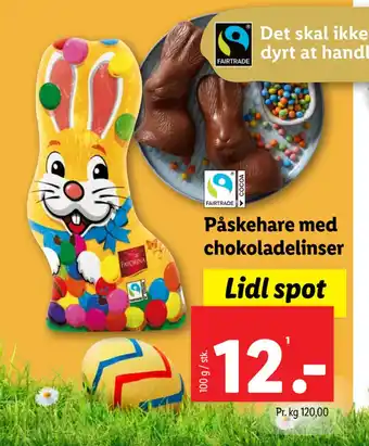 Påskehare med chokoladelinser