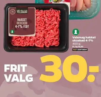 Netto Velsmag hakket oksekød 4-7% tilbud