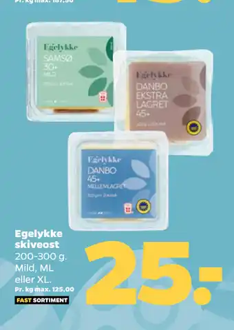 Netto Egelykke skiveost tilbud