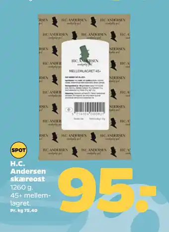 Netto H.C. Andersen skæreost tilbud