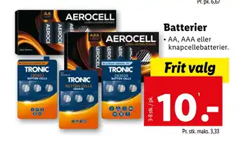 Lidl Batterier tilbud