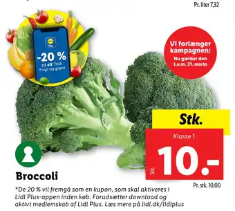 Lidl Broccoli tilbud