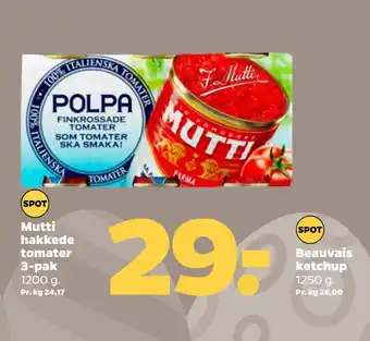 Netto Mutti hakkede tomater 3-pak tilbud