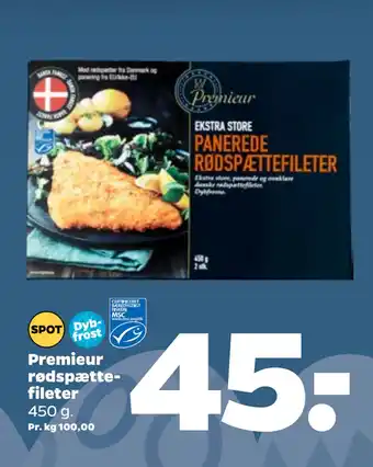 Netto Premieur rødspættefileter tilbud