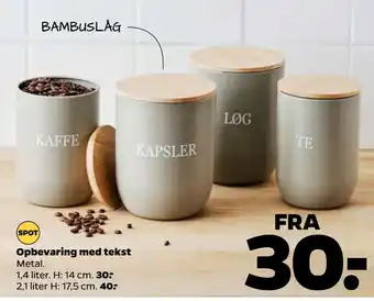 Netto Opbevaring med tekst tilbud