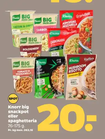 Netto Knorr big snackpot eller spaghetteria tilbud