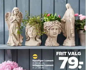 Netto Havefigur i cement tilbud