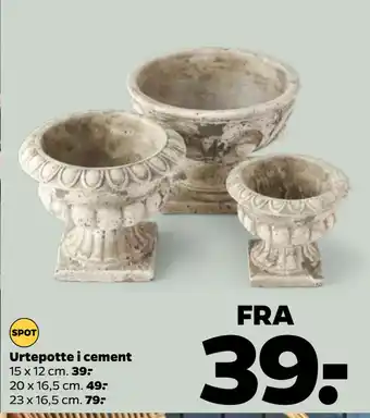 Netto Urtepotte i cement tilbud