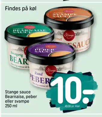 REMA 1000 Stange sauce Bearnaise, peber eller svampe 250 ml tilbud