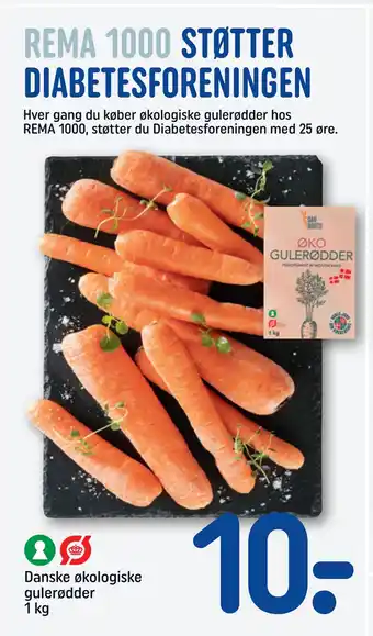 REMA 1000 Danske økologiske gulerødder 1 kg tilbud