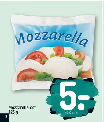 REMA 1000 Mozzarella ost 125 g tilbud