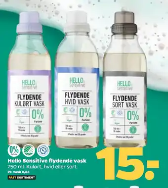 Netto Hello Sensitive flydende vask tilbud