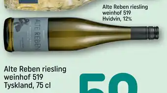 REMA 1000 Alte Reben riesling weinhof 519 Tyskland, 75 cl tilbud